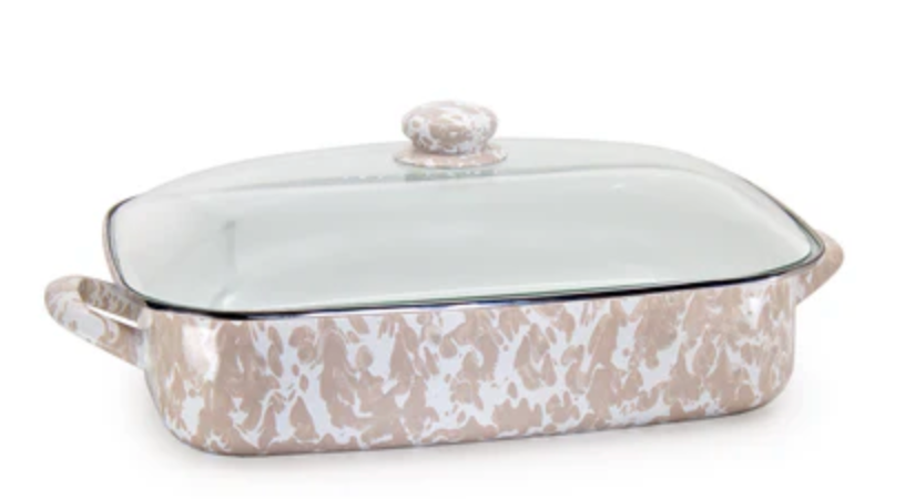 Taupe Swirl Roasting Pan