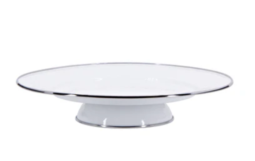 Solid Cake Plate, White