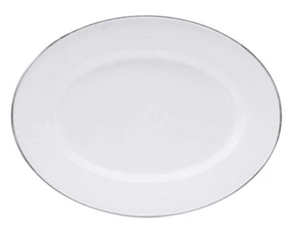 Solid Oval Platter, White