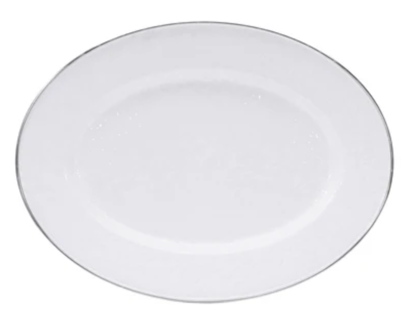 Solid Oval Platter, White