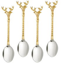 Load image into Gallery viewer, Stag Charcuterie Spoons - Set of 4

