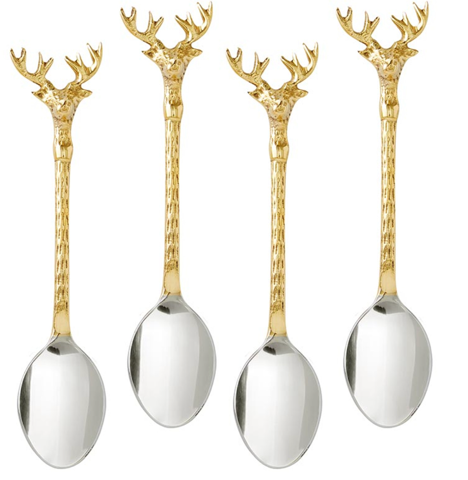 Stag Charcuterie Spoons - Set of 4