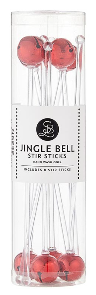 Jingle Bell Stir Sticks - Red