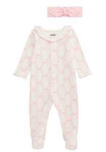 Bow Print Baby Sleeper