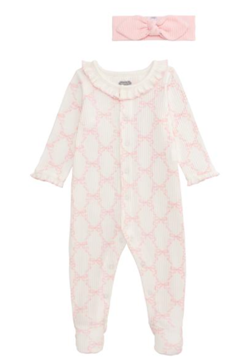 Bow Print Baby Sleeper