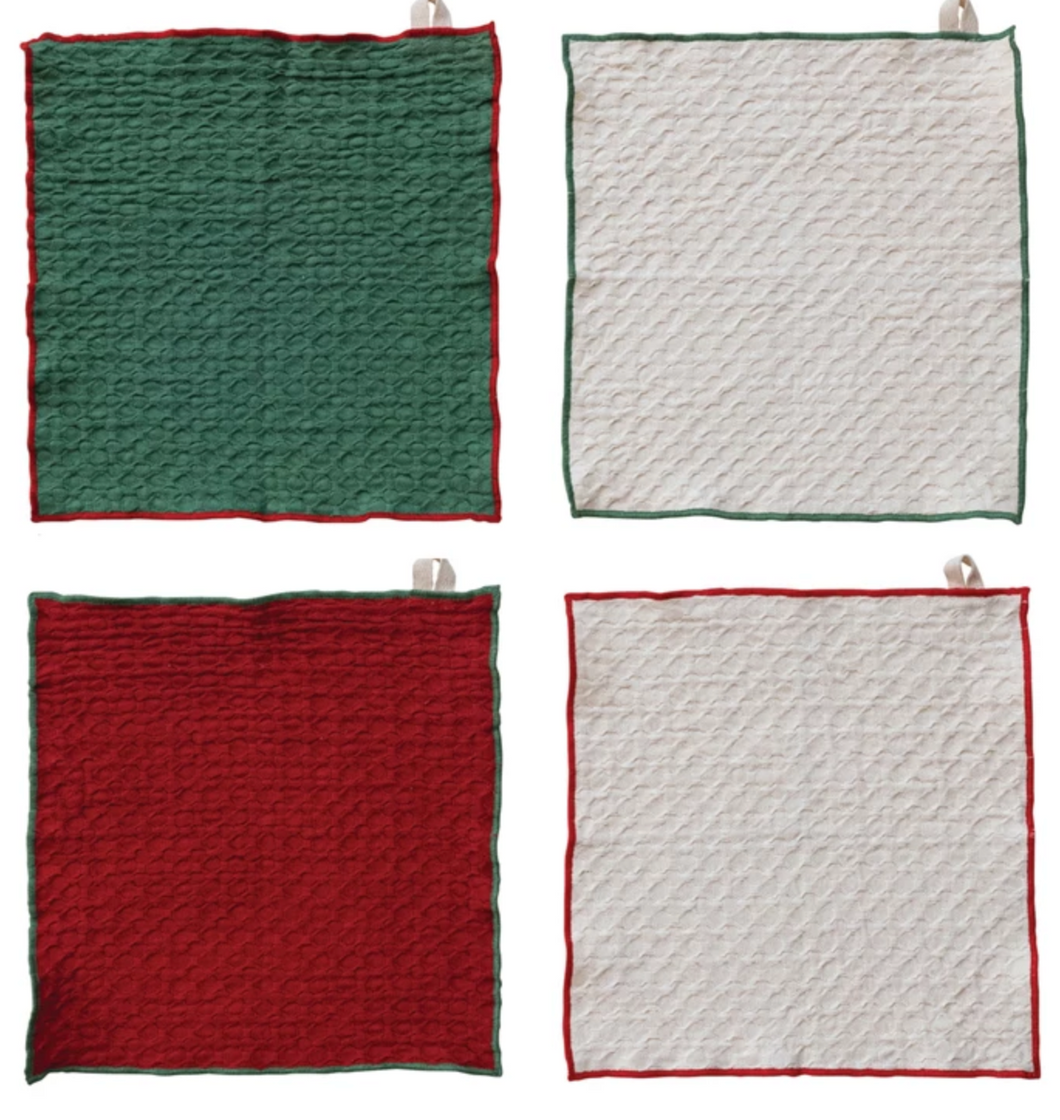 Waffle Weave Dish Cloths Set