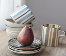 Load image into Gallery viewer, Hand-Painted Stoneware Plate w/ Floral Design
