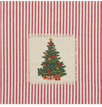 Load image into Gallery viewer, Holiday Patch Stripe Tree Kitchen Towel
