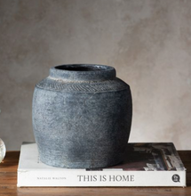 Load image into Gallery viewer, Charcoal Chevron Vase
