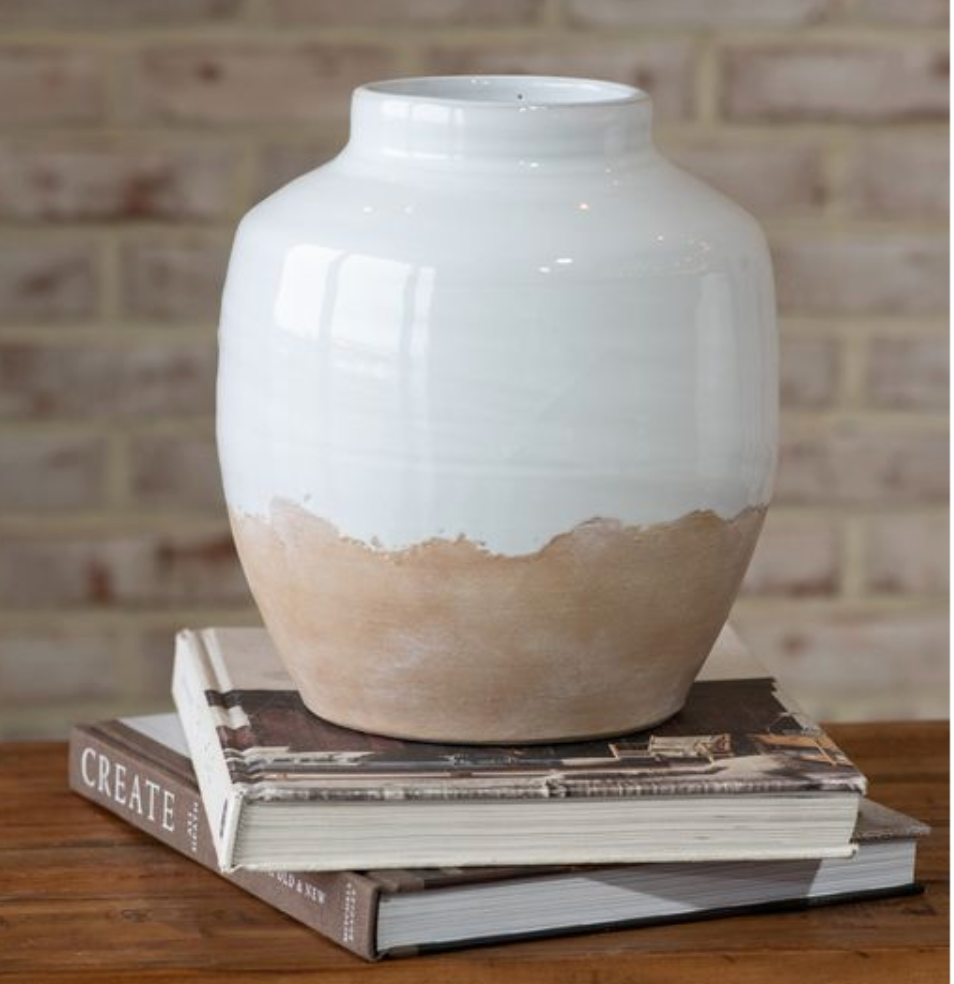 White Sand Vase