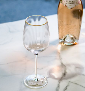 Gold Rimmed Wine Glass