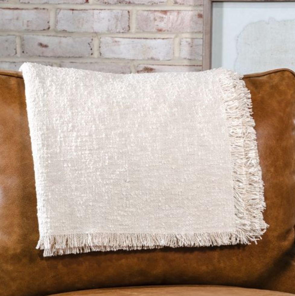 Natural Boucle Throw