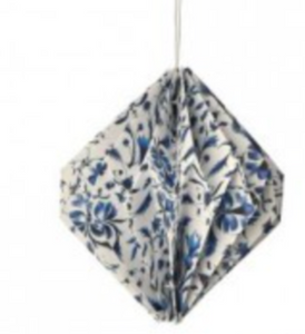 Blue Patterned Paper Ornament