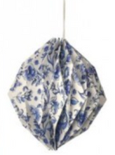 Load image into Gallery viewer, Blue Patterned Paper Ornament
