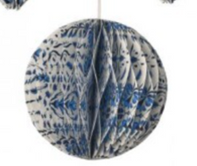 Load image into Gallery viewer, Blue Patterned Paper Ornament
