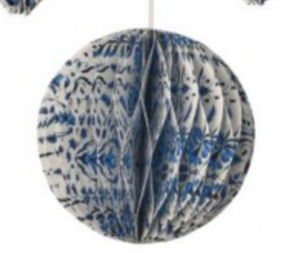 Blue Patterned Paper Ornament