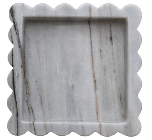 Marble Scalloped Tray