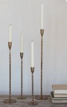 Load image into Gallery viewer, Hand-Forged Cast Iron Taper Holders
