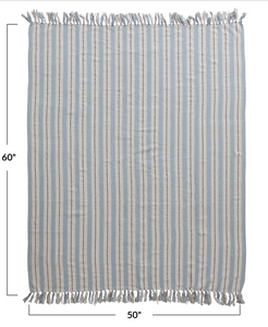 Woven Recycled Cotton Blend Throw
