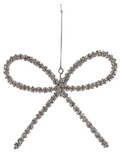 Load image into Gallery viewer, Metal Rhinestone Bow Ornament
