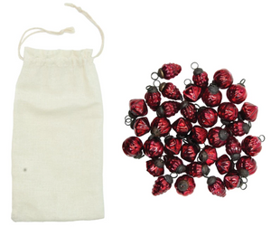 Embossed Mercury Glass Ornaments in Bag