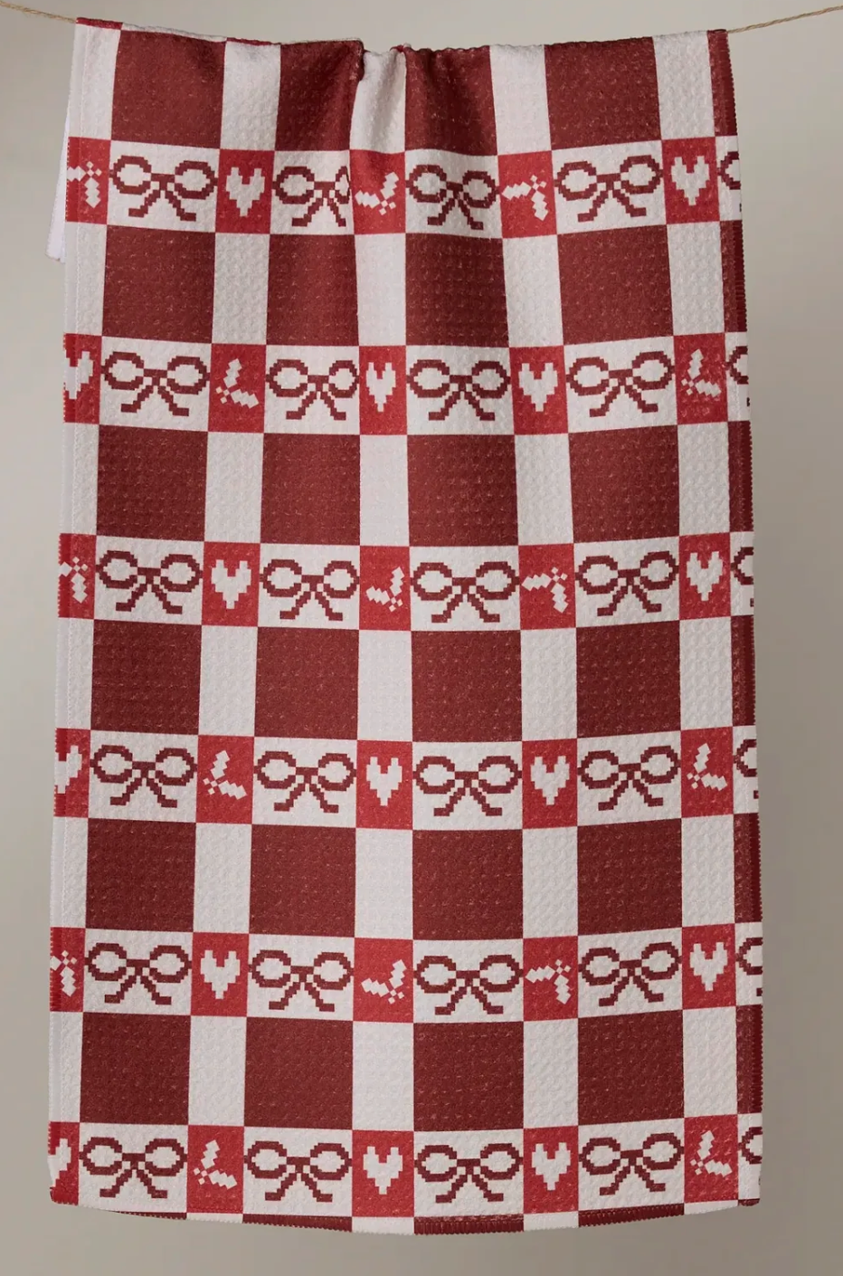 Mistletoe Gingham Bar Towel