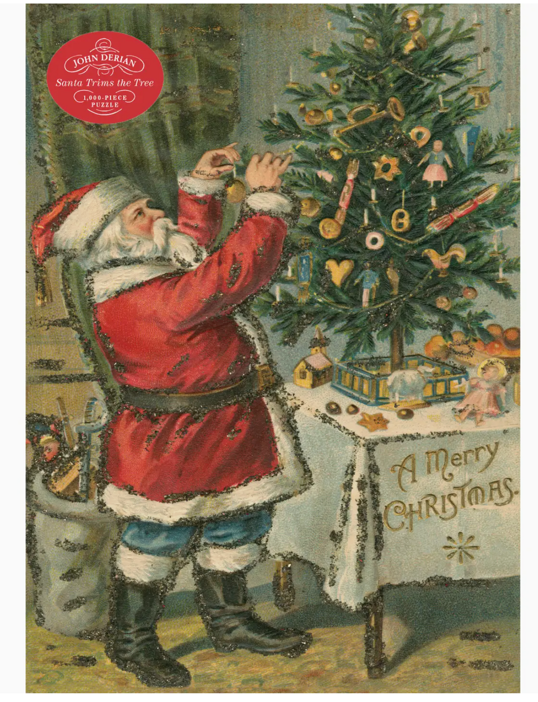 John Derian Santa Trims the Tree 1,000-Piece Puzzle
