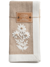 Load image into Gallery viewer, Tan Embroidered Napkin Set
