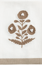 Load image into Gallery viewer, Embroidered Floral Tea Towel
