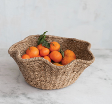 Load image into Gallery viewer, Woven Bankuan &amp; Rattan Ruffled Bowl
