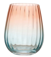 Load image into Gallery viewer, Two-Tone Stemless Fluted Wine Glass
