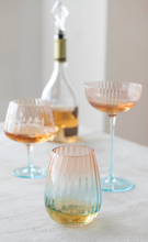 Load image into Gallery viewer, Two-Tone Stemless Fluted Wine Glass
