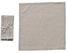 Load image into Gallery viewer, Cotton &amp; Linen Napkins with Border Stitch

