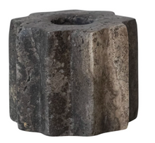Load image into Gallery viewer, Carved Travertine Taper Holder
