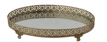 Load image into Gallery viewer, Filigree Footed Tray with Mirror
