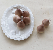 Load image into Gallery viewer, Scalloped Platter with Embossed Pears
