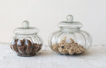 Load image into Gallery viewer, Ribbed Glass Jar with Lid
