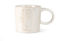 Load image into Gallery viewer, White Floral Initial Mug
