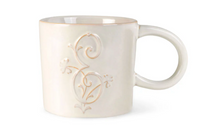 Load image into Gallery viewer, White Floral Initial Mug
