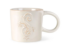 Load image into Gallery viewer, White Floral Initial Mug
