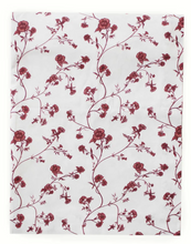 Load image into Gallery viewer, Garden Vine Red Floral Cotton Tablecloth
