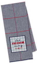 Load image into Gallery viewer, Let Freedom Ring Embellished Dishtowel
