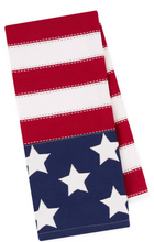 Load image into Gallery viewer, Americana Flag Embellished Dishtowel
