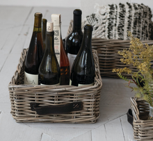 Load image into Gallery viewer, Rattan + Leather Nesting Basket
