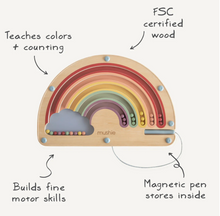 Load image into Gallery viewer, Wooden Magnetic Rainbow Maze-Mushie
