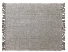 Load image into Gallery viewer, Beige Woven Viscose Throw with Fringe

