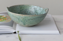 Load image into Gallery viewer, Aqua Stoneware Berry Bowl

