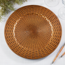 Load image into Gallery viewer, Faux Rattan Charger Plate
