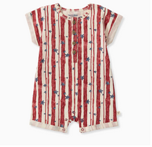Load image into Gallery viewer, Stars &amp; Stripes Baby Boy Romper
