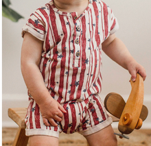 Load image into Gallery viewer, Stars &amp; Stripes Baby Boy Romper
